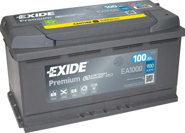 Actual product image Exide Premium Carbon EA1000 (12 V, 100 Ah, 900 A)