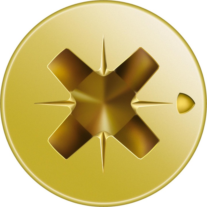 Image du produit Spax Vis R 88094 tête fraisée petite pointe/croisée-PZ 3 x 15/12-Z acier électro-galvanisé jaune (1000 Vis par pièce)