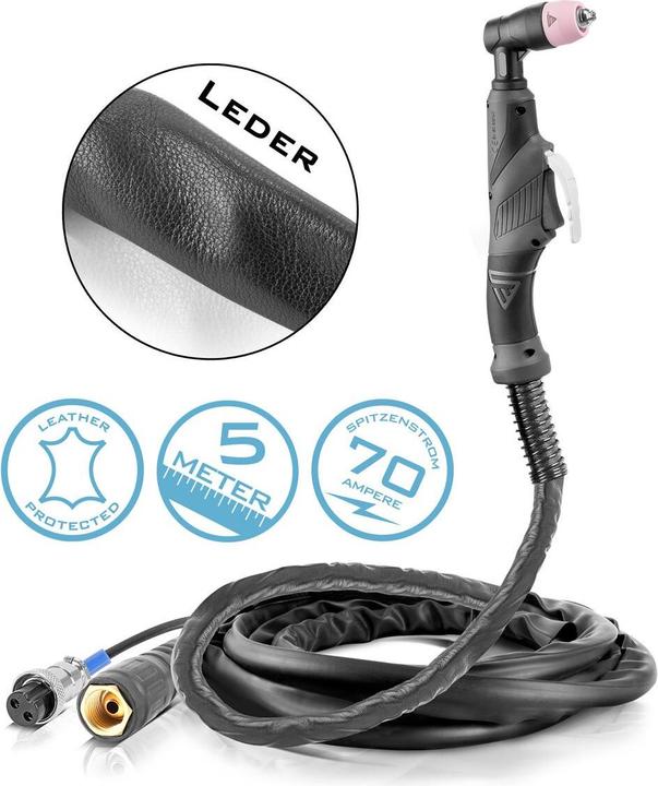 Actual product image Stahlwerk Plasma cutting torch AG-60 SG-55 leather-protected 5 m hose package
