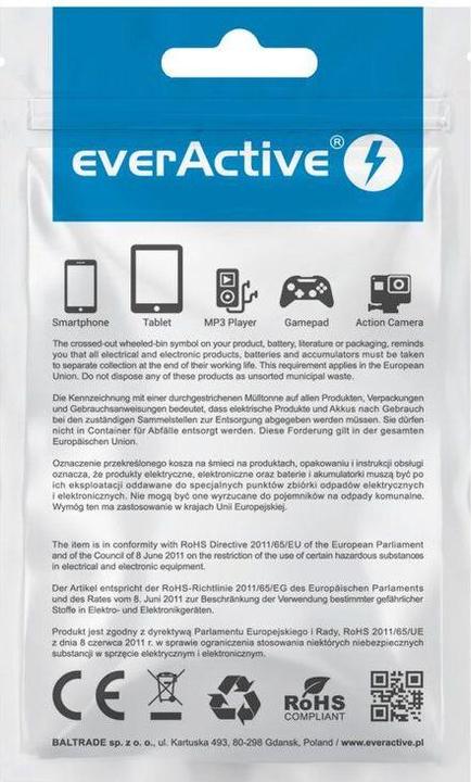 Nährwerte und Zutaten Everactive USB A — Micro-USB B (2 m, USB 2.0, 100 W)
