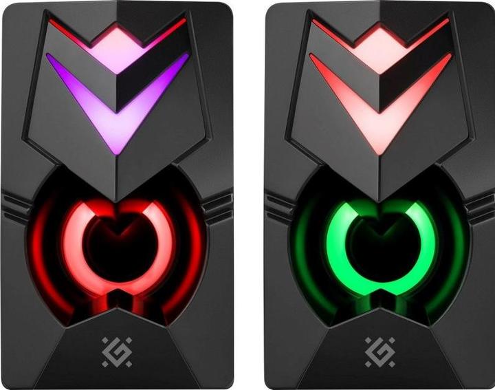 Actual product image Defender GLOSNIKI PC J4 2.0 6W LED USB CZARNE 65964