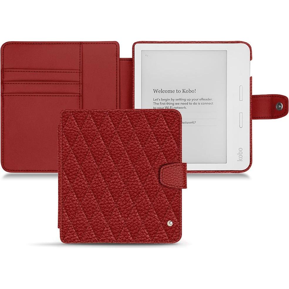Noreve Lederschutzhülle Wallet (Libra H2O), eReader Zubehör, Rot