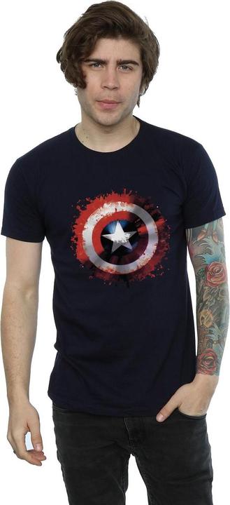 Produktbild Avengers Captain America Kunst Schild TShirt (XXL)