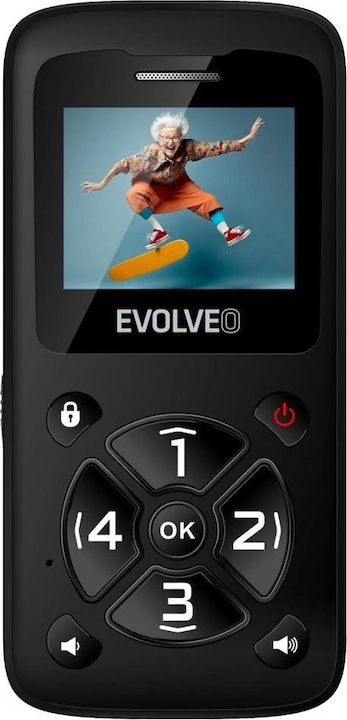 Actual product image Evolveo EasyPhone ID, mobile phone for seniors, black (2G)