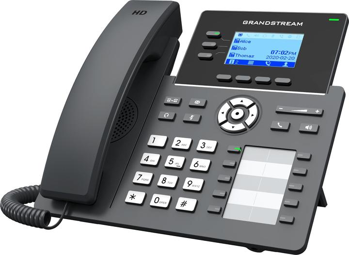 Produktbild Grandstream GRP2604P - IP-Telefon - Schwarz - Kabelgebundenes Mobilteil - 3 Zeilen - 2000 Ei