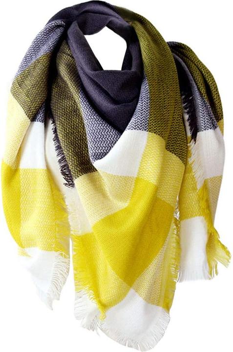 Produktbild Only-Bags.Store schal dicker Strickschal kariertes Halstuch Schal Poncho