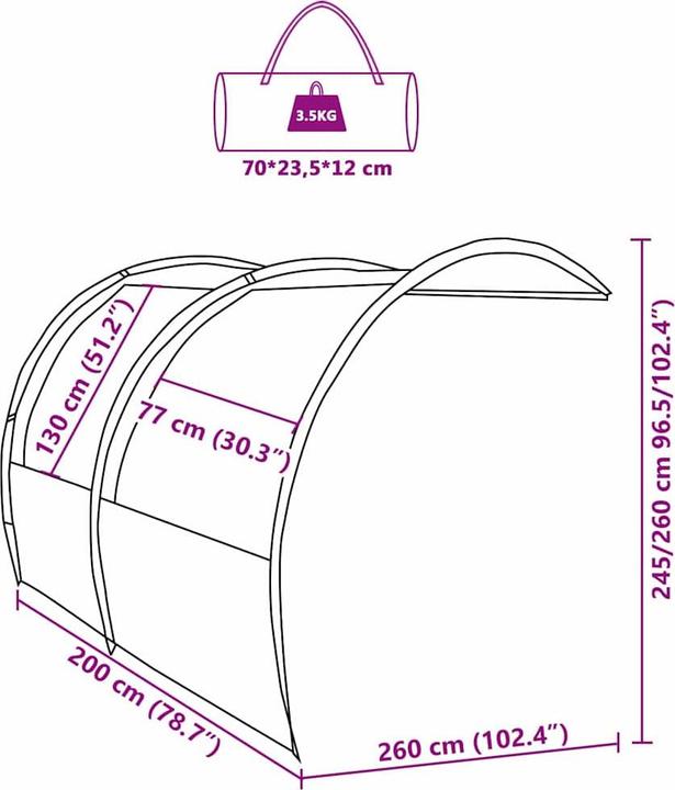 Produktbild vidaXL Camping Plane (7.69 kg)