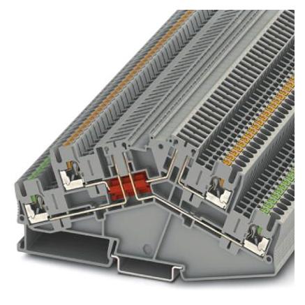 Phoenix Contact PTTBS 2,5-2TGB 3210402 Scheidingsklem 0,14 mm² 2,50 mm² Grijs 50 st., Kabels + Stekkers, Grijs