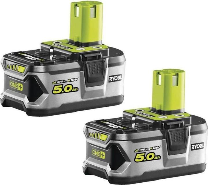 Ryobi Set di batterie ONE+ da 18 V con 2 batterie al litio+ da 5,0 Ah RB18LL50F12 | Batterie per utensili (18 V)