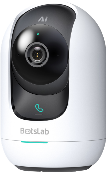 Actual product image Botslab Indoor Camera 2 Pro, 2.4GHz /5GHz Wi-Fi, Multi-scenes AI recognition, One-Touch Calls, 360° (2880 x 1620 Pixels)