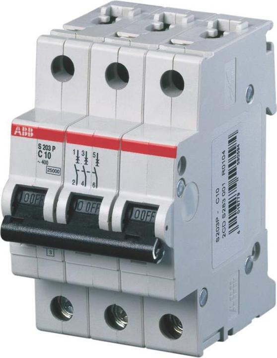 Actual product image ABB Circuit breaker 32A pro S203P-C32 M compact 3-pole