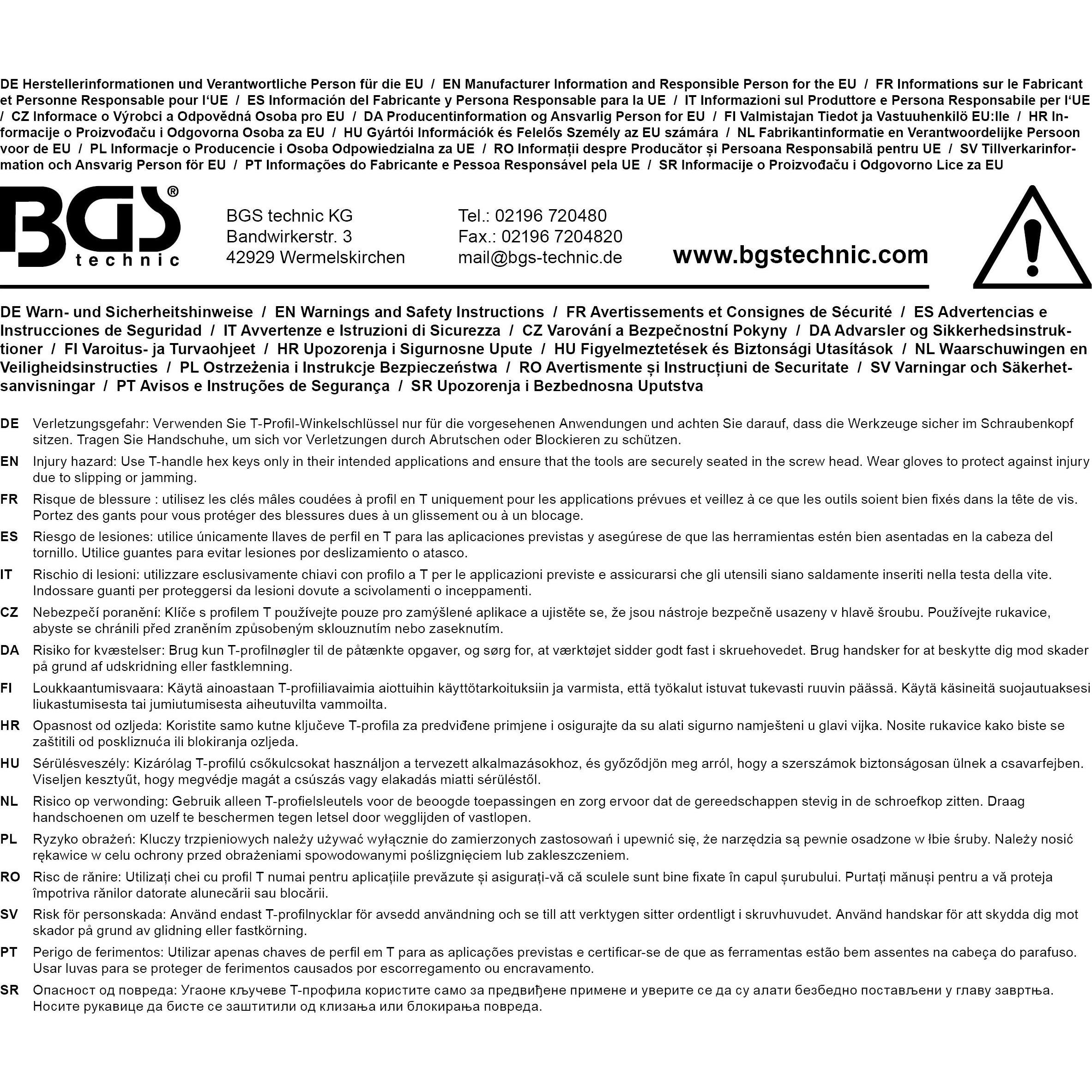 Thumbnail - BGS, Schraubenzieher, Schraubendreher mit T-Griff und seitlicher Klinge T-Profil (für Torx) mit/ohne Bohrung T15 (T-prof...