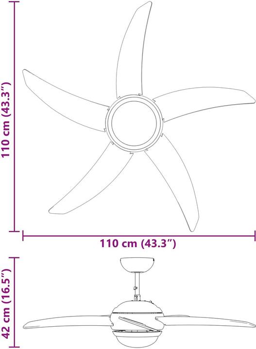 Produktbild vidaXL Deckenventilator