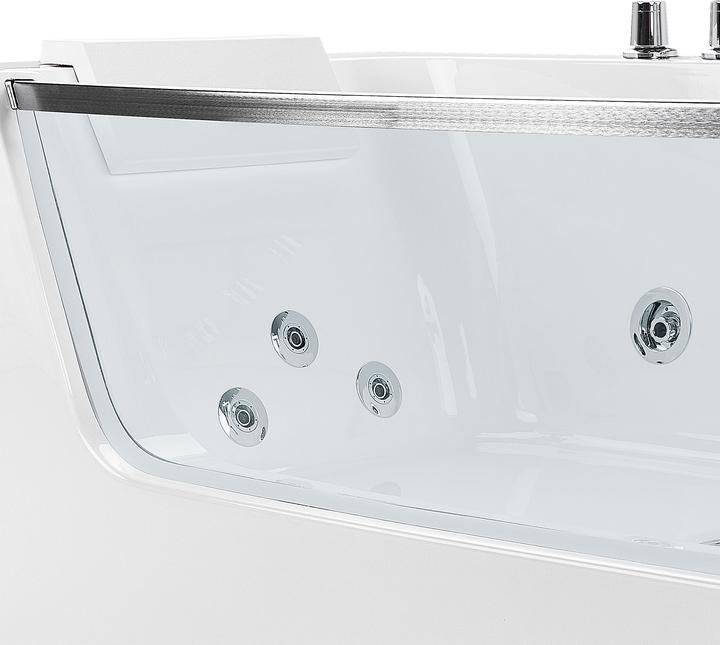 Image du produit Beliani Baignoire à hydromassage blanche rectangulaire 170 x 85 cm BARRANCA (220 l, 170 cm, 85 cm)
