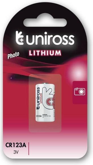 Uniross Lithium CR123A 3V - BL1 (1 Pcs., RCR123A, 1500 mAh)