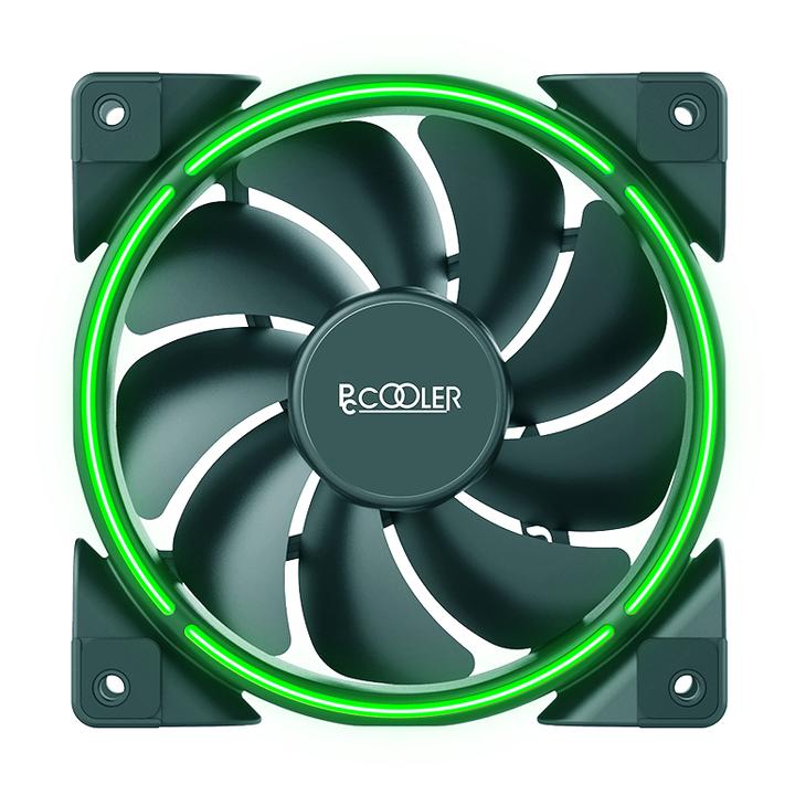 Actual product image Pccooler CORONA with green lighting (120 mm, 1x)