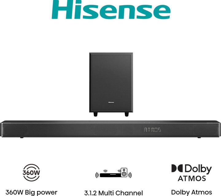 Actual product image Hisense AX3120G (360 W, 3.1.2 Channel)