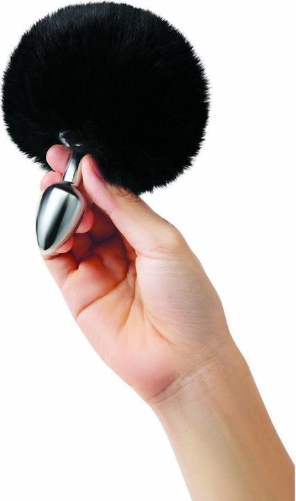 Actual product image Xgen Products whipsmart 3 inch fluffy bunny metal plug with black tail