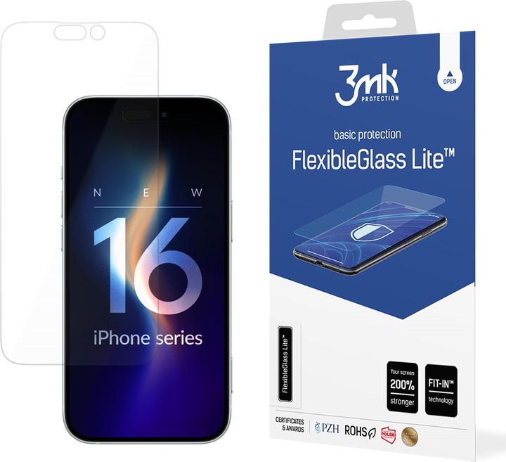 3MK FlexibleGlass Lite iPhone 16 Plus Szkło Hybrydowe Lite (1 Stück, Apple iPhone 16 Plus)