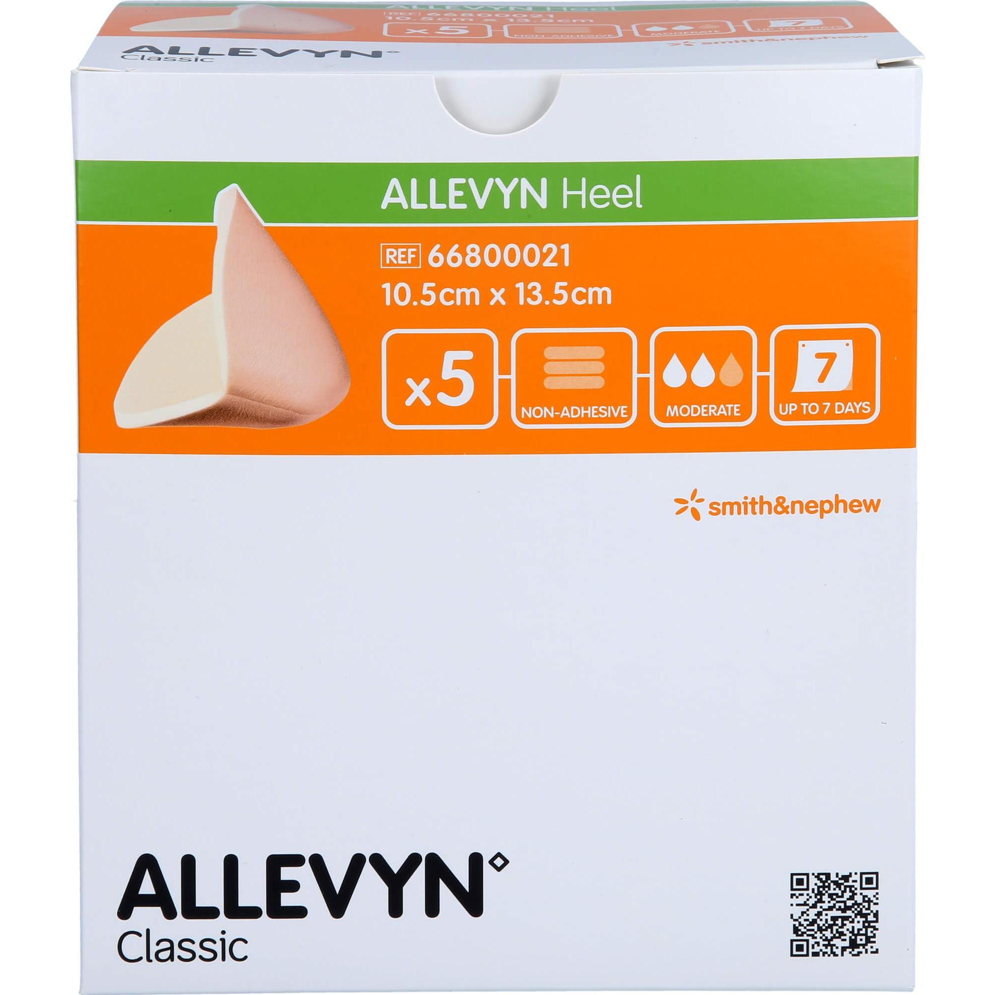 Allevyn, Fusspflegemittel, Heel Schaumstoff Fersenverb.10,5x13,5 cm, 5 St VER (Fussdeodorant & -puder)