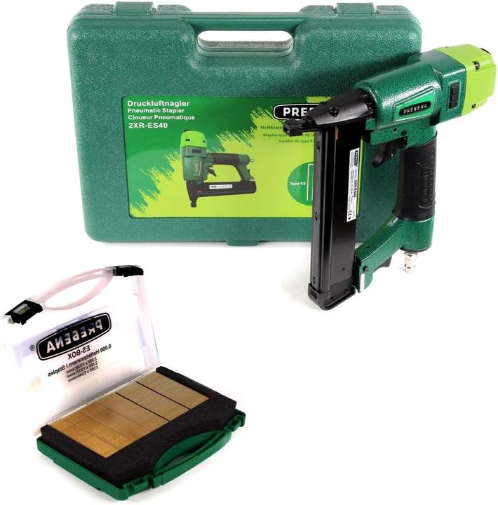 Actual product image Prebena 2XR-ES40 Stapler Compressed Air Nailer in Transport Case Type ES + 6000x CNKHA
