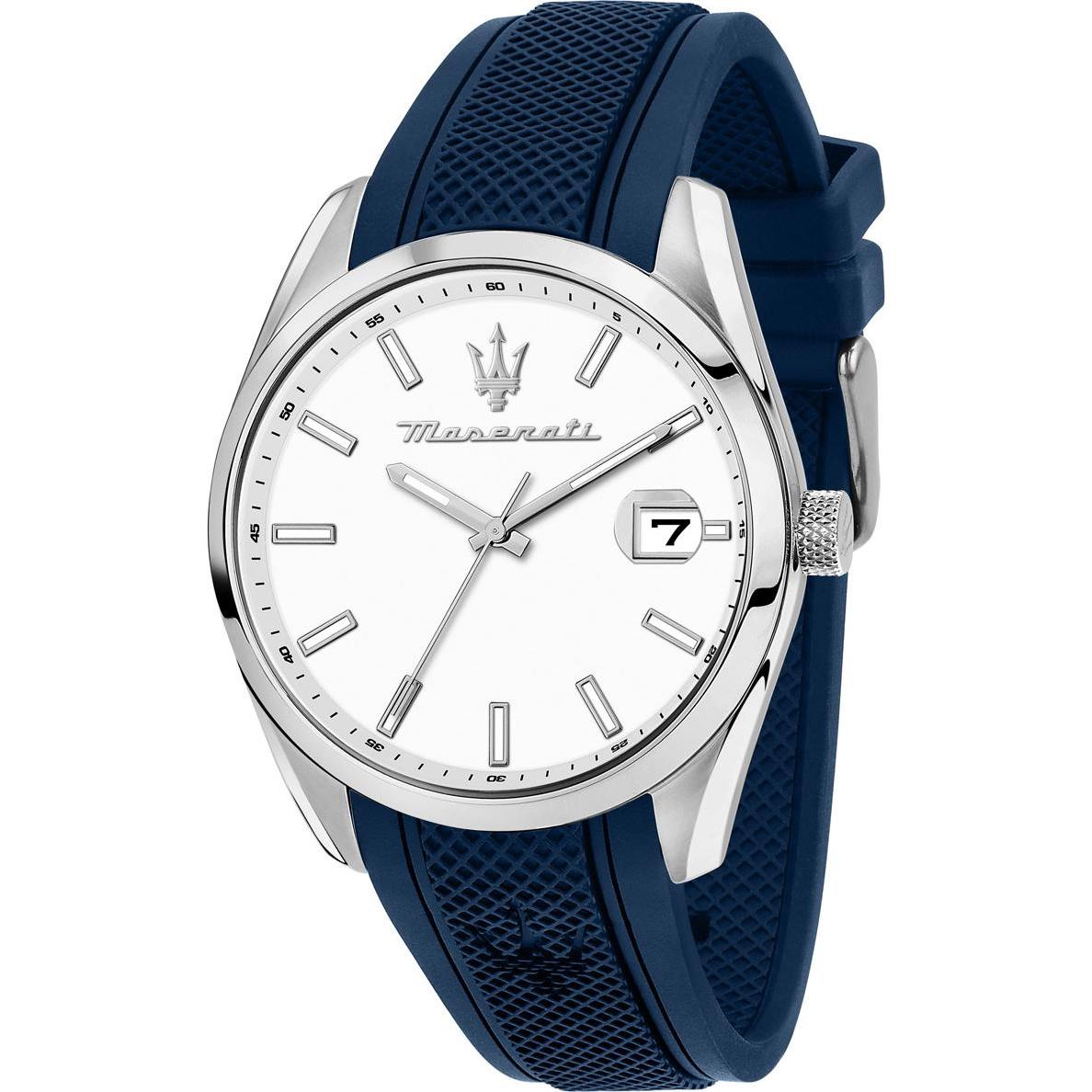 Maserati, Armbanduhr, Attrazione, Blau, (Digitaluhr, 43 mm)