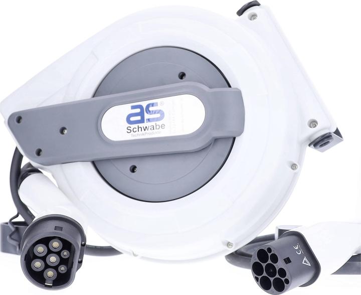Produktbild As - Schwabe Aufroller für Elektroauto-Ladekabel 2 + 5 m (Typ 2, 11 kW, 16 A, 5 m)