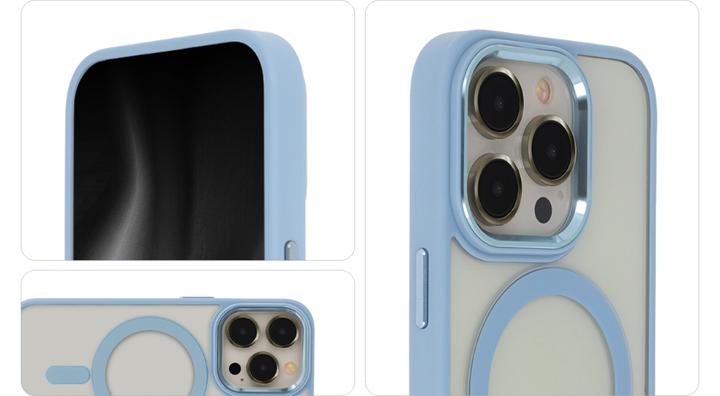 Immagine prodotto Tecto Shield Satin Elegant Mag Case for iPhone 15 Pro Max 6,7" blue (Apple iPhone 15 Pro Max)