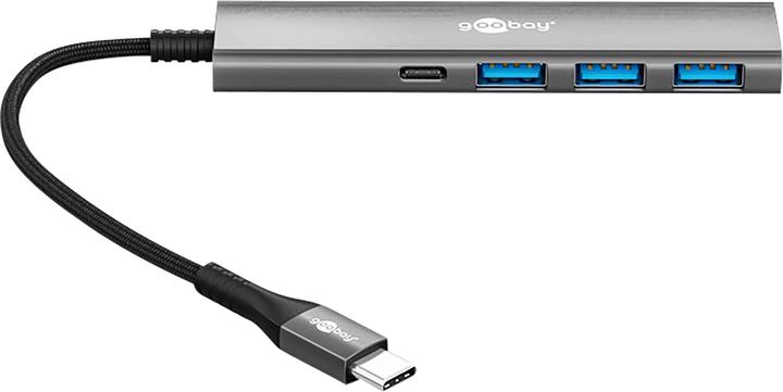 Productafbeelding Goobay Slim 4-Port USB-Hub, USB-C auf USB-C/USB-A, 5 Gbit/s (USB-C, 4 ports)