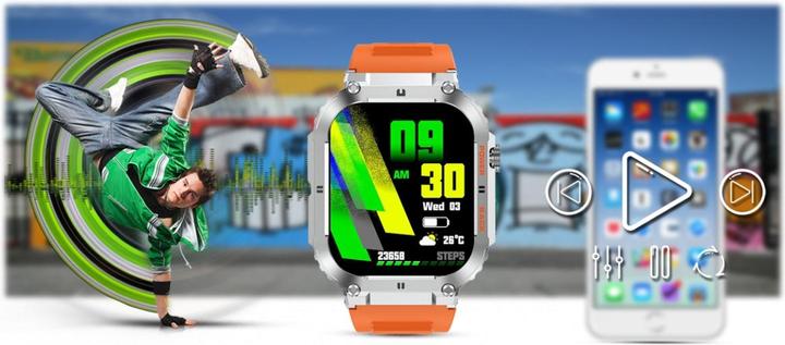 Produktbild Gravity SMARTWATCH MĘSKI GT6-4 - WYKONYWANIE POŁĄCZEŃ, MONITOR SNU (sg020d)