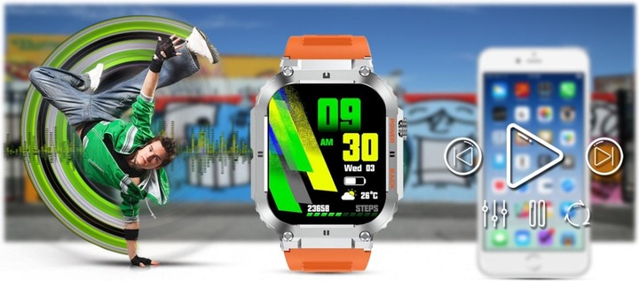 Immagine prodotto Gravity SMARTWATCH MĘSKI GT6-4 - WYKONYWANIE POŁĄCZEŃ, MONITOR SNU (sg020d)