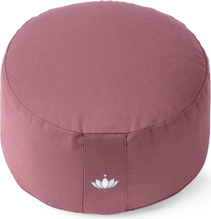 Actual product image Lotuscrafts Meditation Cushion Lotus HIGH (H: 20cm) Aubergine