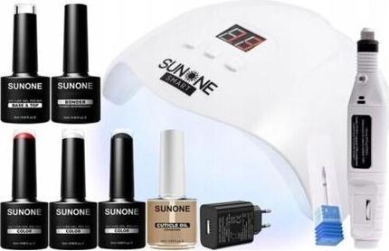 Sunne Gel Nail Polish Set S02: SUNONE Smart 48W Lamp, White + USB Nail Cutter + Accessories