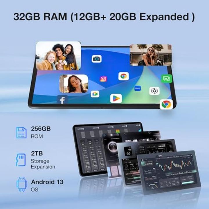 Produktbild Doogee T20 Ultra (Tablette 4G - 12", 256 Go, 12 Go RAM) Noir (4G, 12", 256 GB, Schwarz)