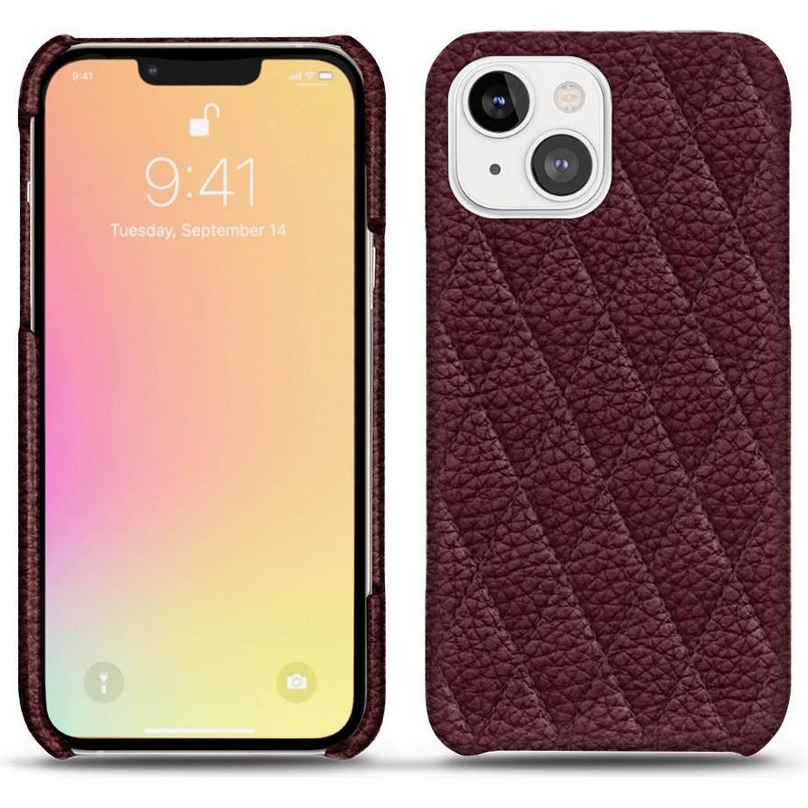 Noreve Lederschutzhülle (Apple iPhone 13 mini), Smartphone Hülle, Violett