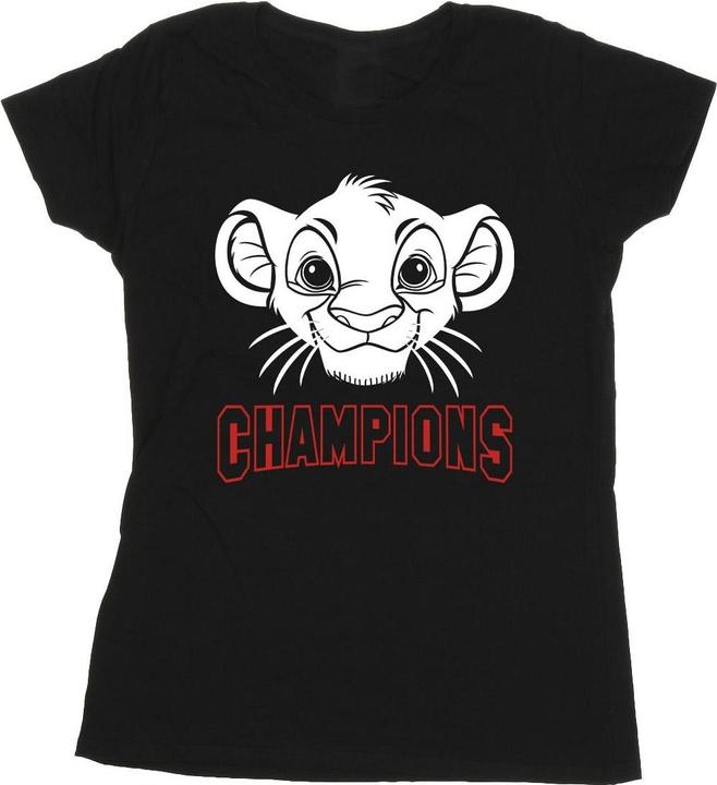 Actual product image Disney Womens/Ladies The Lion King Simba Face Champion Cotton T-Shirt (L)
