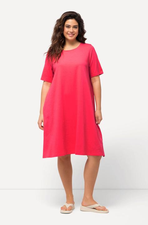 Produktbild Ulla Popken Jerseykleid, A-Linie, Rundhals, Halbarm, Taschen (50, 52)