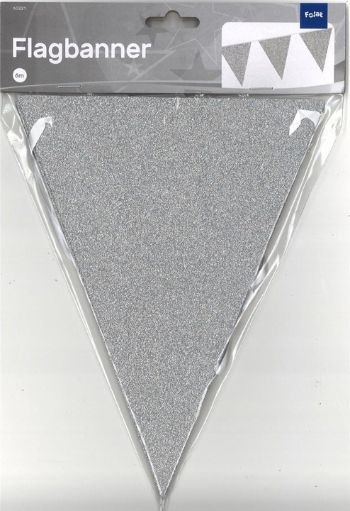 Actual product image Folat Flag line Glitter Silver