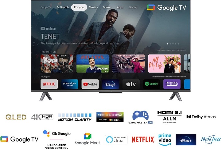Image du produit TCL 43C645 (43", C645, QLED, 4K, 2023)