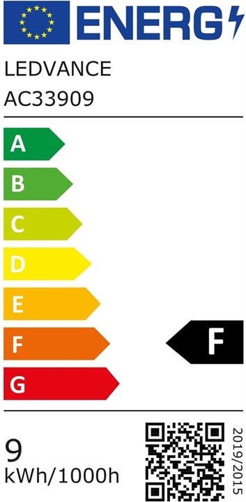 Energy Label Ledvance Smart Classic 60 (E27, 9 W, 806 lm, 3 x, F)
