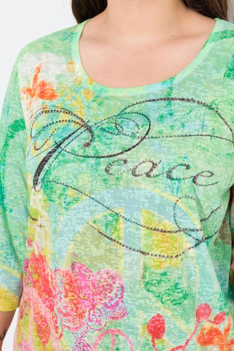 Produktbild Angel of Style T-Shirt, Peace-Schriftzug, 3/4-Ärmel (50)