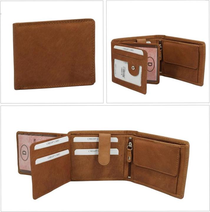 Actual product image Piace Molto Magnum - Wallet Men RFID Lining Cognac