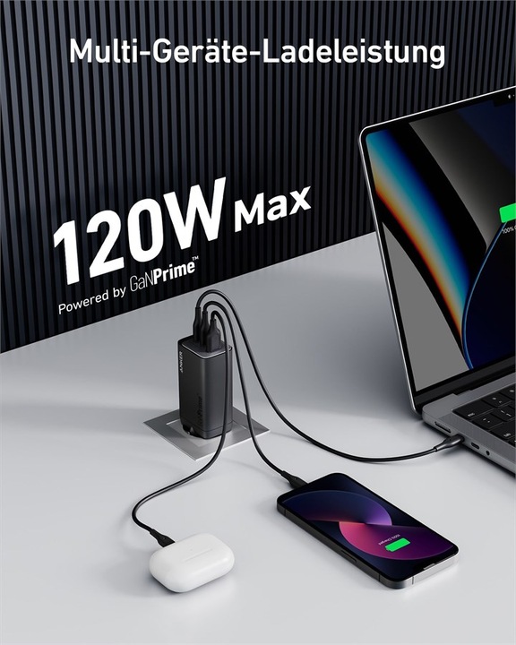Actual product image Anker 737 GaN III (120 W)