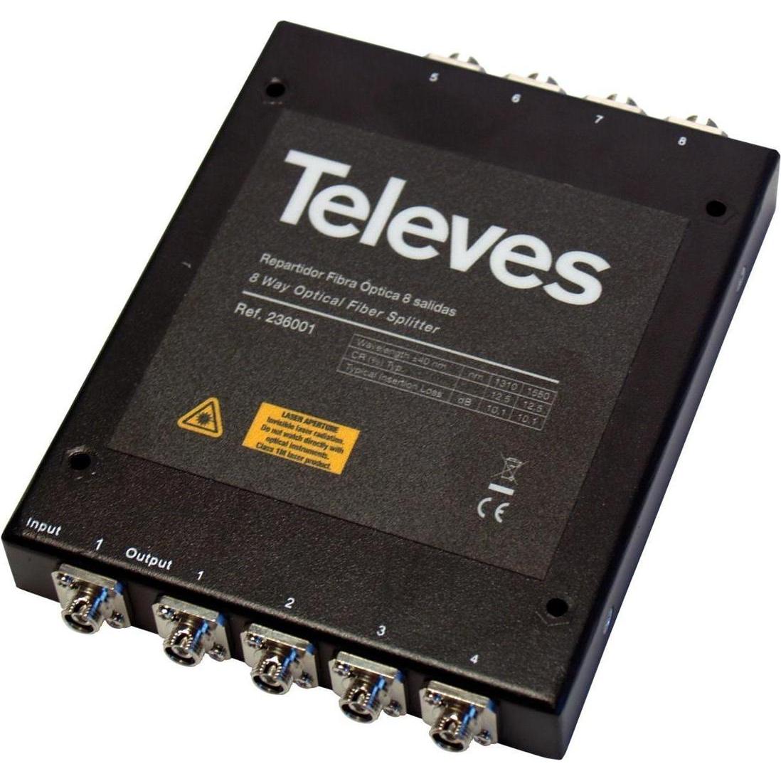 Televes OVT8N Kabelsplitter Schwarz Kabelspalter oder -kombinator (Diverse), TV Zubehör, Schwarz