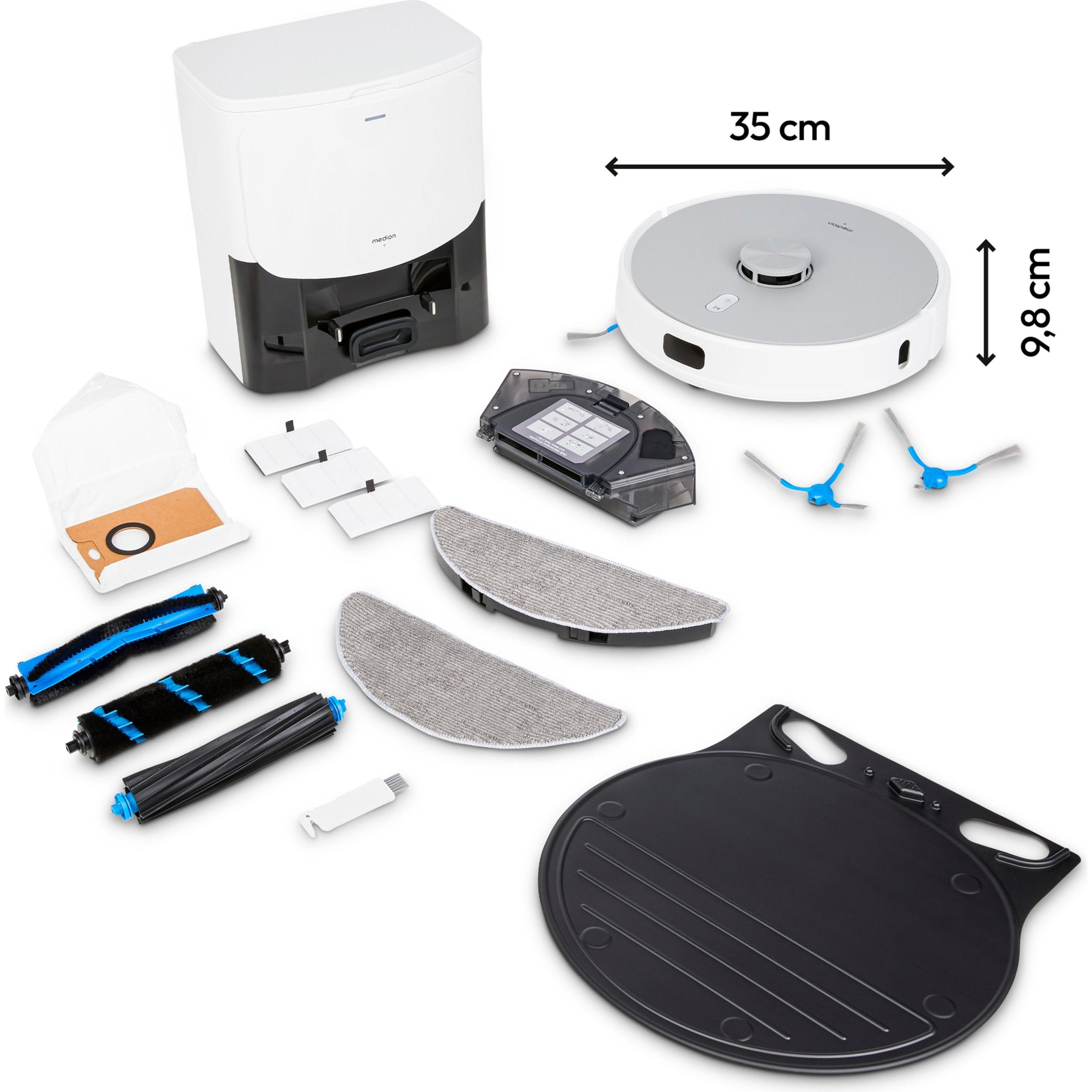 Medion MD 12043 X42 Staubsaug-Roboter weiss, Robot aspirapolvere, Bianco, Grigio