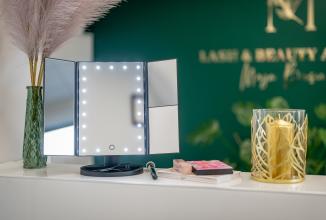 Productafbeelding Humanas HS-ML04 Make-up spiegel met LED-achtergrondverlichting - Zwart