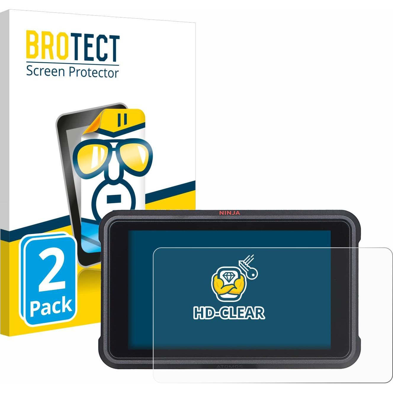 BROTECT Schutzfolie Displayschutz Klar (2 Stück, Ninja V), Tablet Schutzfolie