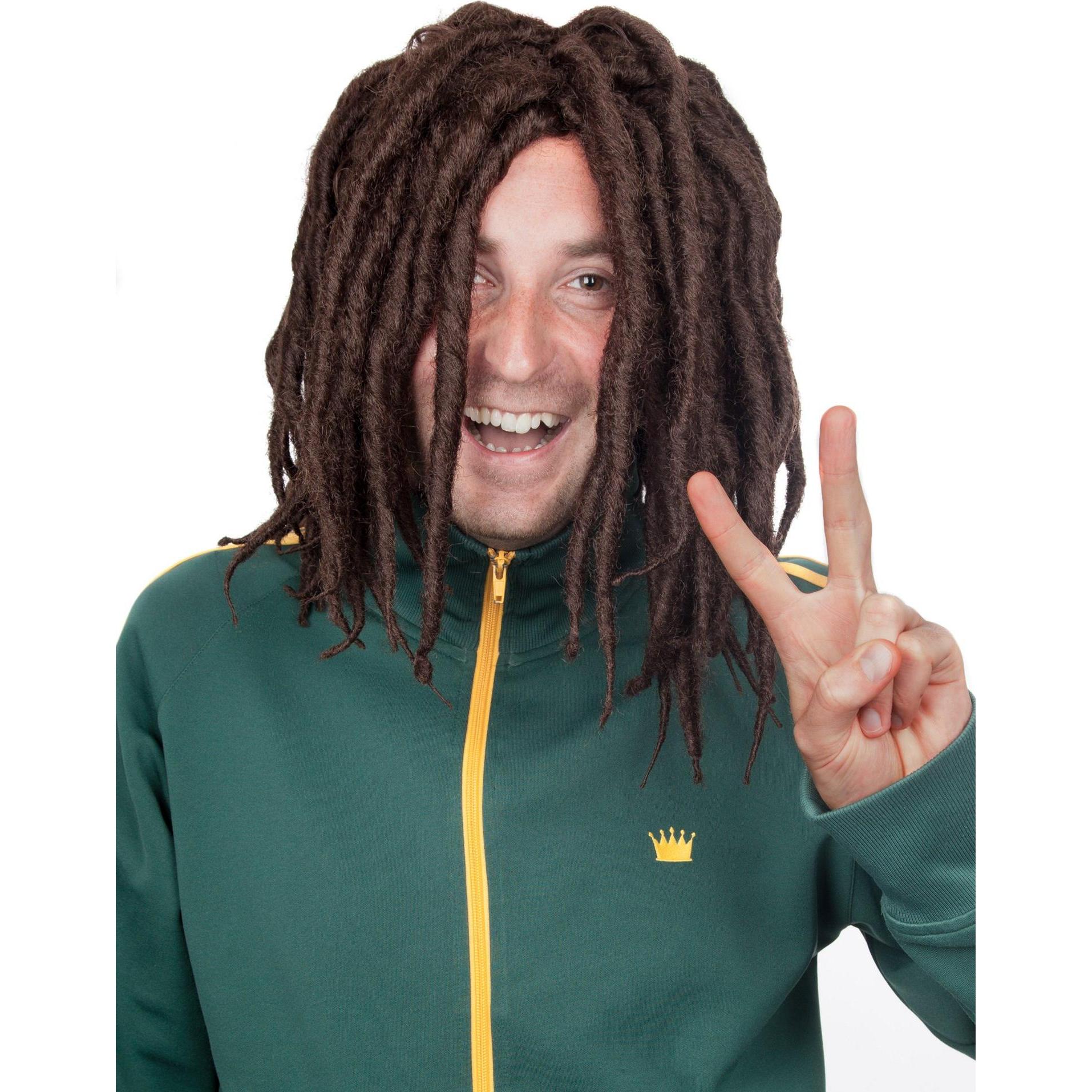 Maskworld Braune Dreadlocks Perücke - für Fasching Karneval