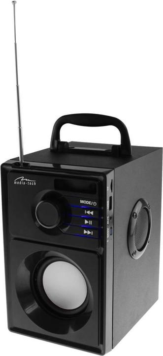 Actual product image Media-Tech Głośnik bezprzewodowy Boombox MT3179 15W USB-C Srebrny (6 h, Rechargeable battery operated, USB power delivery)
