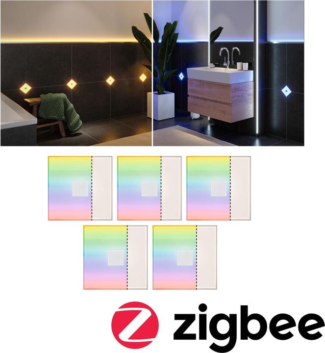 Actual product image Paulmann LumiTiles Square Basic Set (RGBW, 1 cm, Indoor)